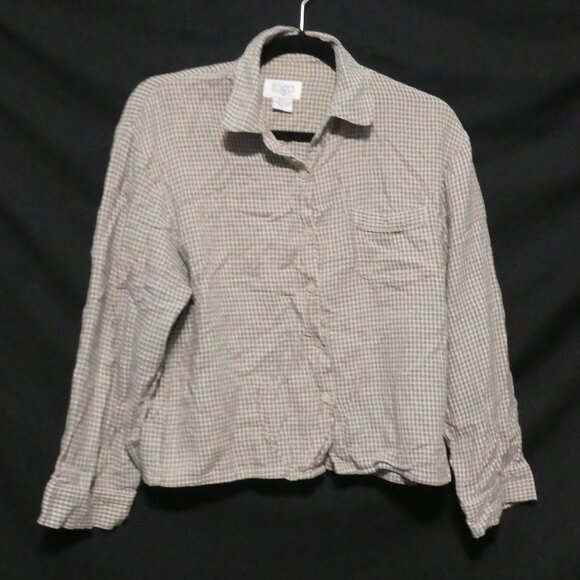 TOGO | small | Collared Button-Up Front Long Sleeve Shirt With Chest Pocket - Picture 1 of 15